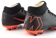 Czarno-pomarańczowe buty piłkarskie Nike Mercurial Superfly Academy MG AH7362-081