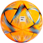 Pomarańczowa piłka nożna meczowa Adidas AL Rihla Pro Winter Fifa World Cup 2022 H57781