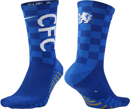 Niebieskie skarpetki treningowe piłkarskie Nike Chelsea CREW-GFX SX7560-495