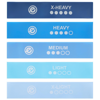 ZESTAW GUM DO ĆWICZEŃ FITNESS CROSSFIT MINI BLUE BAND 5W1 ENERO FIT