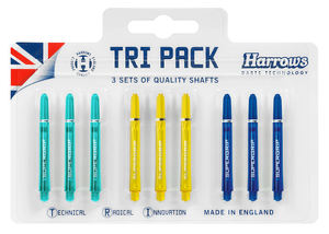 Shafty Harrows TRI PACK Supergrip 3x3 kolorowe