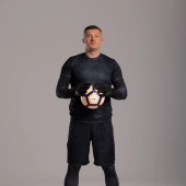 Czarne rękawice bramkarskie Football Masters Varis X PRO All Black