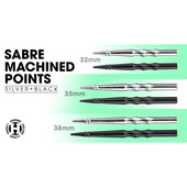 Końcówki steeltip Harrows SABRE MACHINED silver