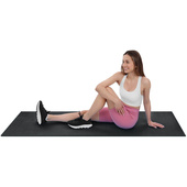 MATA FITNESS JOGA PILATES  EVA 180x60x0,4CM CZARNA