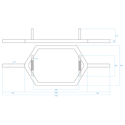 GHX02B GRYF HEKSAGONALNY 28KG 1700MM HMS