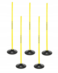 Tor przeszkód slalomowy 160cm laski + podstawa 1,5kg Żółty