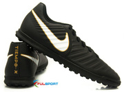Czarne buty piłkarskie na orlik Nike Tiempo Rio TF 897736-002 JR