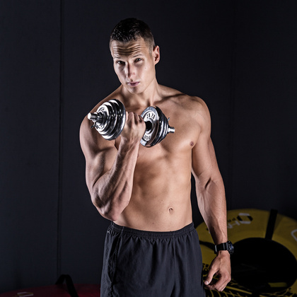 STC21 SZTANGIELKI REGULOWANE W WALIZCE CHROMOWANE 20KG HMS