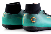 Zielono-czarne buty piłkarskie na orlik Nike Mercurial Superfly Club CR7 TF AJ3570-390