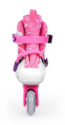 Zestaw COMBO PINK: 2w1 wrotko-rolki regulowane + kask + ochraniacze + torba