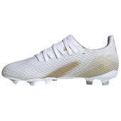 Biało-złote buty piłkarskie korki Adidas X Ghosted.3 FG EG8210 - Junior