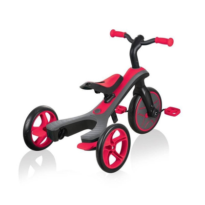 Czerwono-czarny rowerek biegowy Globber Explorer Trike 3w1 631-102