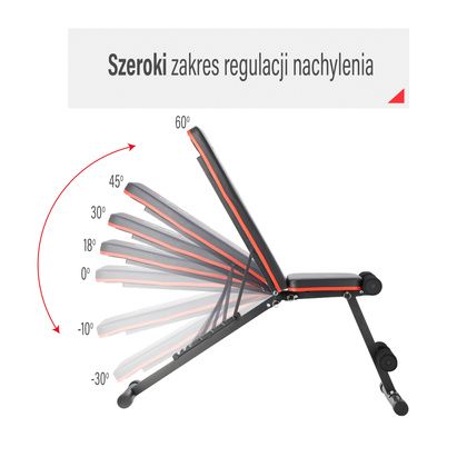 LS1203 ŁAWKA DO ĆWICZEŃ SKŁADANA HMS