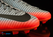 Szaro-pomarańczowe buty piłkarskie Nike Mercurial Victory FG CR 852489-001 JR