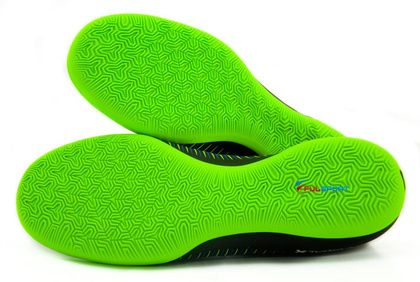 Czarno-zielone buty piłkarskie na halę Nike Mercurial Vapor IC 831947-013 JR