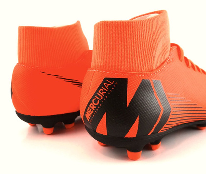 Pomarańczowo-czarne buty piłkarskie Nike Mercurial Superfly Club MG AH7363-810