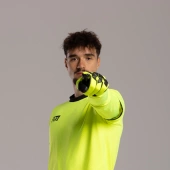 Żółto-czarne rękawice bramkarskie Football Masters Varis X PRO Yellow Fluo