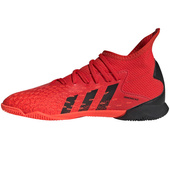 Czerwono-czarne buty piłkarskie halówki Adidas Predator Freak.3 FY6288 - Junior