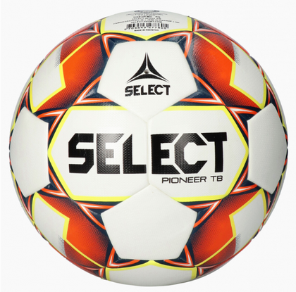 Biało-pomarańczowa piłka nożna Select Pioneer TB + karton - rozmiar 4