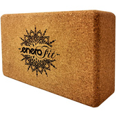 Brązowa kostka korkowa fitness do jogi