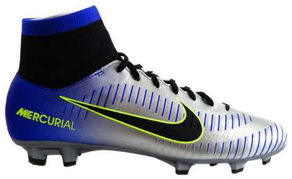 Szaro-niebieskie buty piłkarskie Nike Mercurial Victory DF FG NJR 921506-407