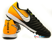 Czarno-pomarańczowe buty piłkarskie na orlik Nike Tiempo Ligera TF 897766-008
