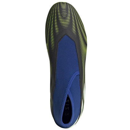 Granatowo-czarno-seledynowe buty piłkarskie korki Adidas Nemeziz.3 LL FG FW7411