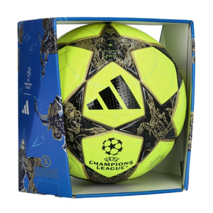 Seledynowo-czarna piłka nożna meczowa Liga Mistrzów Adidas UCL Pro JP1545