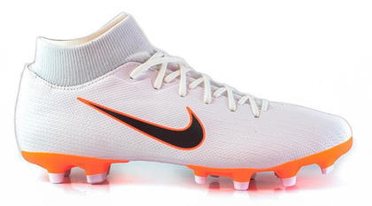 Biało-pomarańczowe buty piłkarskie Nike Mercurial Superfly Academy MG AH7362-107