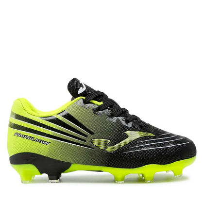 Czarno-seledynowe buty piłkarskie korki Joma Propulsion 2201 PRJS2201FG - Junior