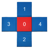 Mata CROSS 150x150x2 cm składana SMJ sport MC-02