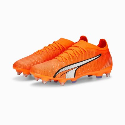 Pomarańczowe buty wkęty piłkarskie Puma Ultra Match MxSG 107216 01