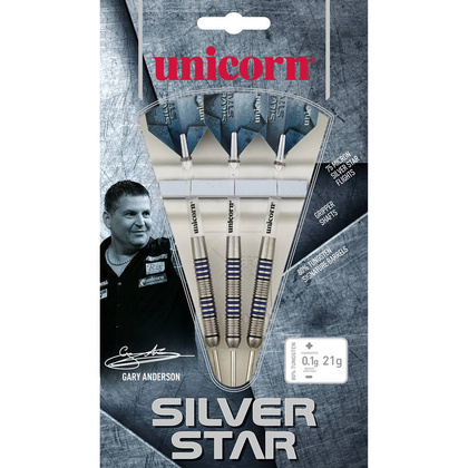 Rzutki steel tip Unicorn SILVER STAR 80% Gary Anderson