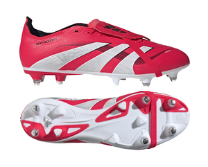 Czerwono-białe buty piłkarskie Adidas Predator League FT SG JP5739