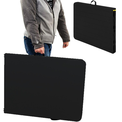 STÓŁ CATERINGOWY SKŁADANY W WALIZKĘ 240x74x74CM 150KG CZARNY