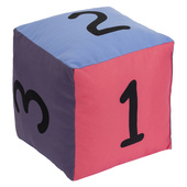 Kostka edukacyjna pastelowa 10 cm Cyfry