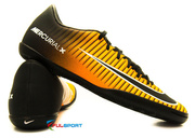 Pomarańczowo-czarne buty piłkarskie na halę Nike Mercurial Victory IC 831966-801