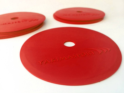 Czerwone znaczniki pola płaskie (maty znakujące) 100584 - zestaw 10 szt.