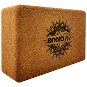 Brązowa kostka korkowa fitness do jogi