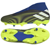 Granatowo-czarno-seledynowe buty piłkarskie korki Adidas Nemeziz.3 LL FG FW7411