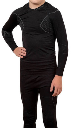 Czarny komplet termoaktywny Alpinus Baselayer Active GT43204 - Junior
