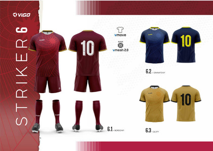 Komplet piłkarski Vigo Striker 6 + nadruk Sublimacja