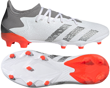 Biało-czerwone buty piłkarskie korki adidas Predator Freak.3 L FY6290
