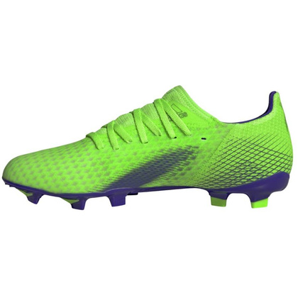 Zielono-fioletowe buty piłkarskie korki Adidas X Ghosted.3 FG EG8192