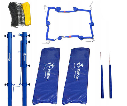 Zestaw PRO do siatkówki plażowej, słupki stalowe