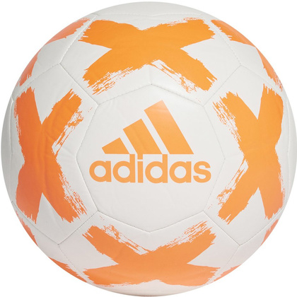 Biało-pomarańczowa piłka nożna Adidas Starlancer Club FL7036 rozmiar 5