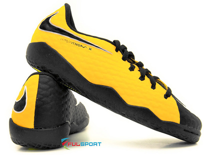 Pomarańczowo-czarne buty piłkarskie na halę Nike Hypervenom Phelon IC 852600-801 JR