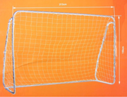 Bramka metalowa piłkarska z siatką Jet 5 213x150x90 cm szara