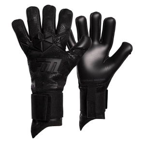 Czarne rękawice bramkarskie Football Masters Varis X PRO All Black