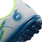 Szaro-niebieskie buty piłkarskie turfy Nike Mercurial Vapor 14 Academy DJ2863 054 - Junior